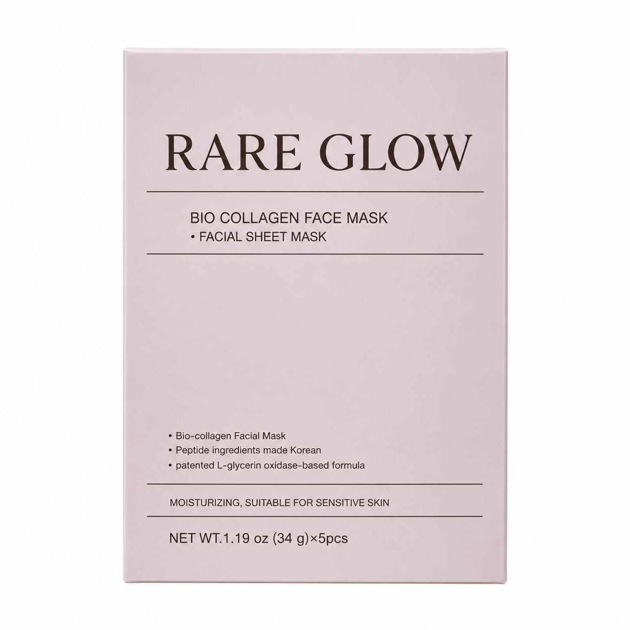 RareGlow Bio Collagen Face Mask (Pack of 5)